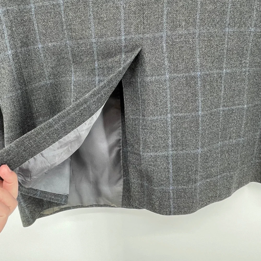 Brooks Brothers Fitzgerald‎ Reda Wool Gray Plaid Sport Coat Blazer 42R